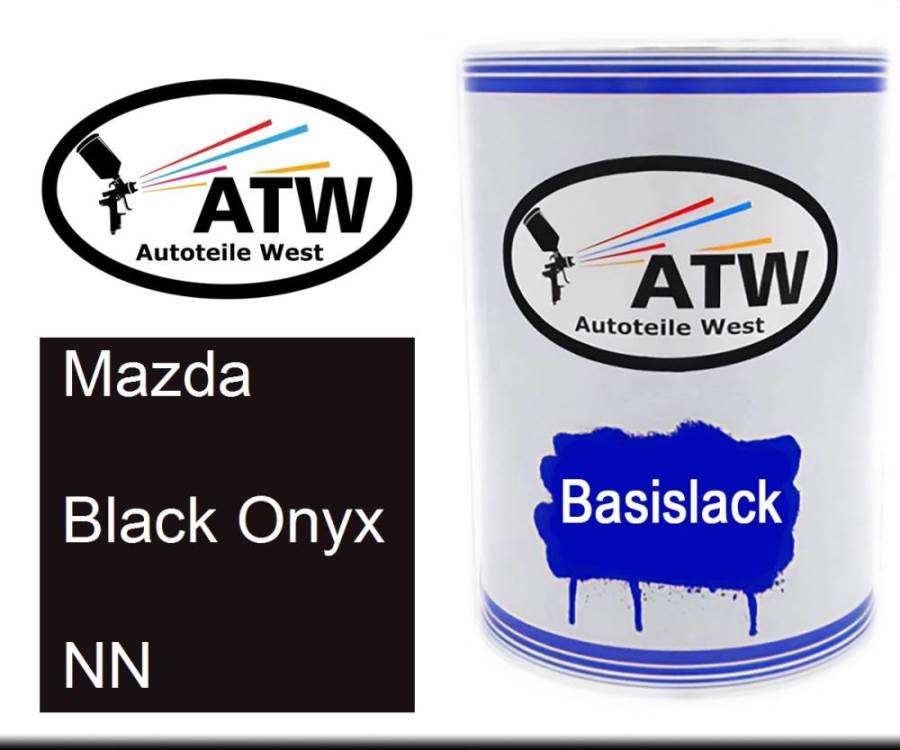 Mazda, Black Onyx, NN: 500ml Lackdose, von ATW Autoteile West.